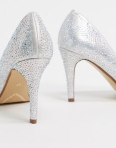 Zilveren trouwschoen glitter Dune_3