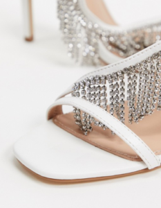Witte trouwschoenen met diamantjes Forever New