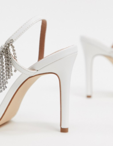 Witte trouwschoenen met diamantjes Forever New