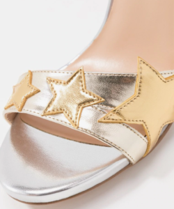 Zilveren trouwschoenen met gouden sterren Liu Jo